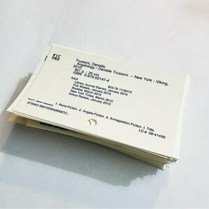 Lot of Approximately 50 Card Catalog Cards